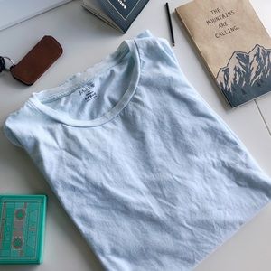 J.Crew Slim-Washed Light Blue Pocket Crew T-Shirt